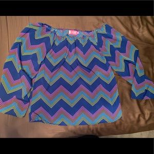 Colorful Chevron long sleeve top